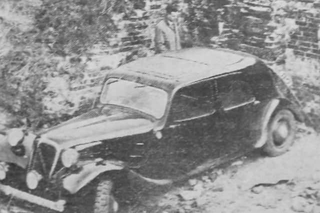 The Citroen in what was once a cellar in Norfolk Street, Southsea. Picture: The News archive