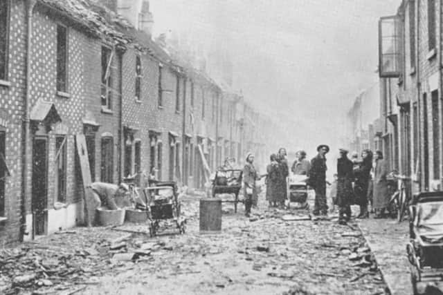 The Conway Street area of Portsmouth after the air raid of December 23, 1940.  Picture: The News archive
