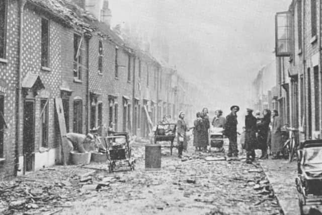 The Conway Street area of Portsmouth after the air raid of December 23, 1940. Picture: The News archive