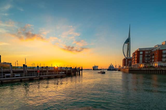 Gunwharf Harbour mouth Sunset. Picture: James Clack