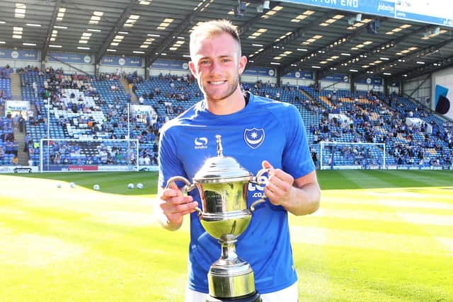 Pompey defender Matt Clark was praised for his conduct as he left for Brighton last month. Picture: Joe Pepler