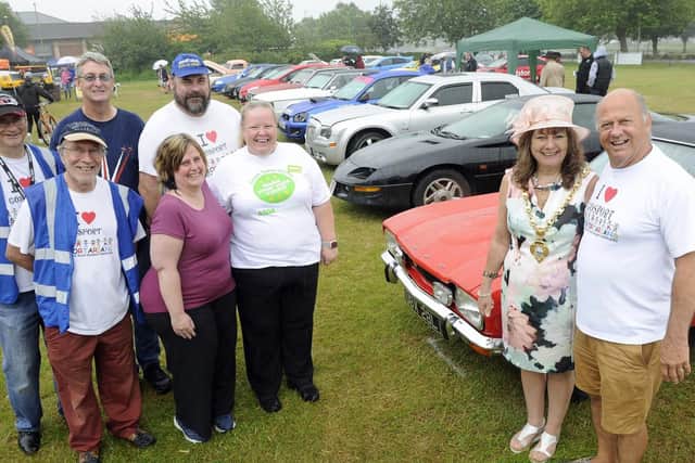 The Mayor of Gosport Councillor Kathleen Jones and organiser Malcolm Dent wit some of the volunteers. Picture: Ian Hargreaves  (070719-2)
