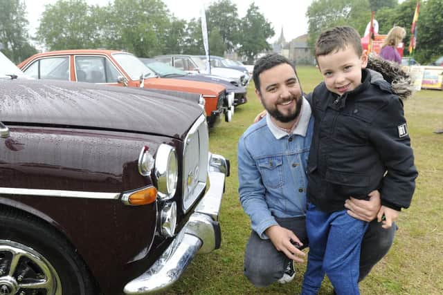 (l to r), Kieron Howes from Gosport and his son Reuben (six). Picture: Ian Hargreaves  (070719-4)