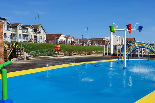 The new Lee-on-the-Solent splash park