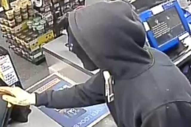 The robber raided the store in Warblington on July 14. Picture: Hampshire Constabulary