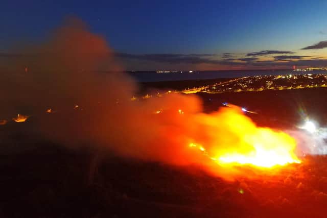 Firefighters tackled a blaze at Browndown Ranges on Friday July 12. Picture: Mike Seymour