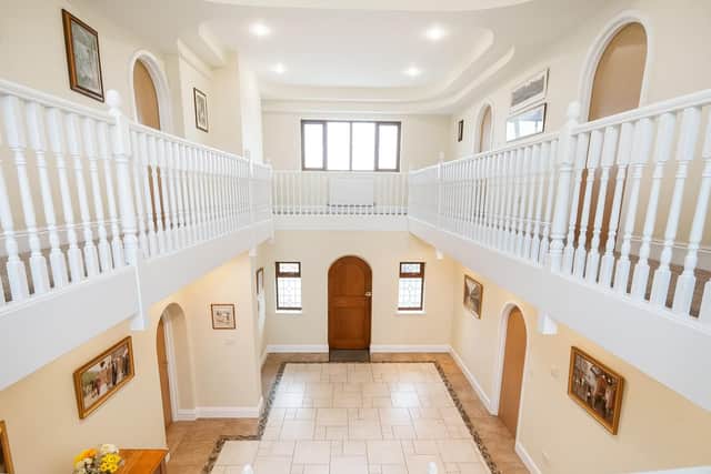 It has a detached games room, views overlooking the city and viewings are recommended. It is listed by Fine and Country.
