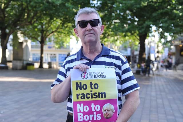 Simon Magorian from Stand Up To Racism. Picture: Habibur Rahman