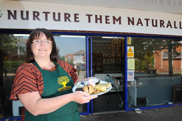 Nurture Them Naturally in Dartmouth Court, Gosport, introduced their 'Pet Bakery'. Pictured is: Kelly Newbold-Cooper, owner. Picture: Sarah Standing (230719-2188)
