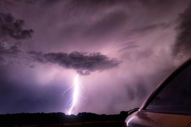 Lightning above Hill Head last night