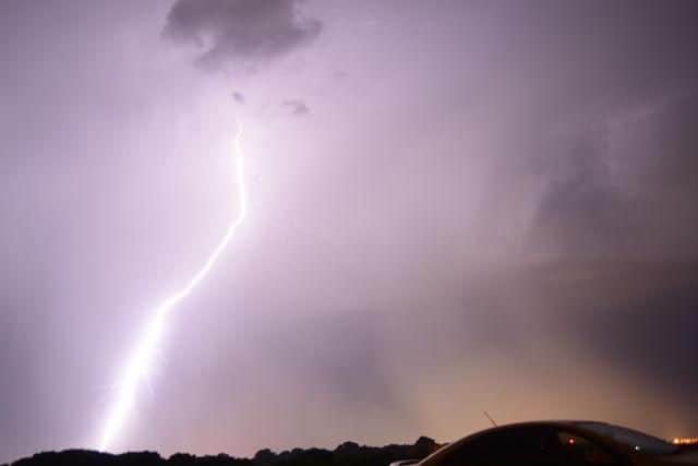 Lightning above Hill Head last night