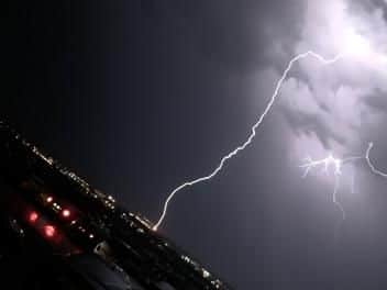 Lightning strike last night