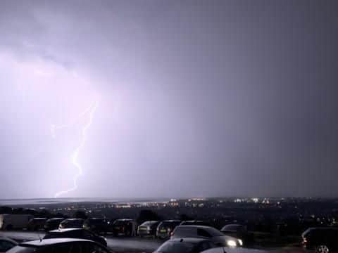 Lightning captured in the skies last night