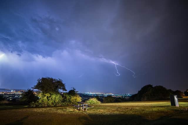 Pictures taken from Portsdown Hill as the storm rolled in over the Solent