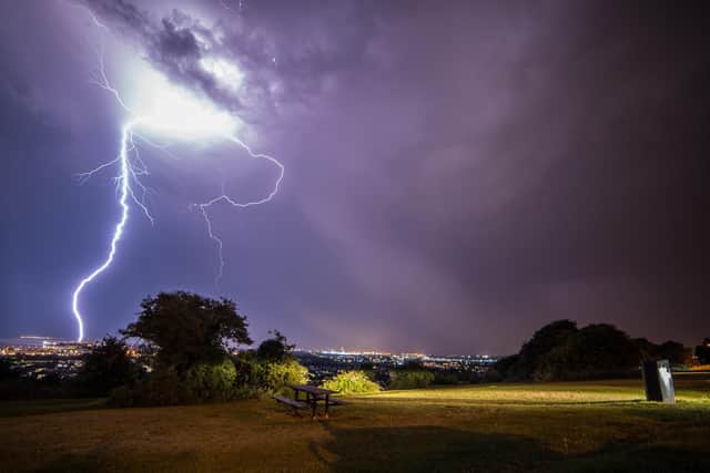 Taken from Portsdown hill as the storm rolled in over the Solent