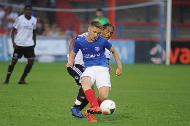 Ethan Robb during Pompey's pre-season friendly at Aldershot