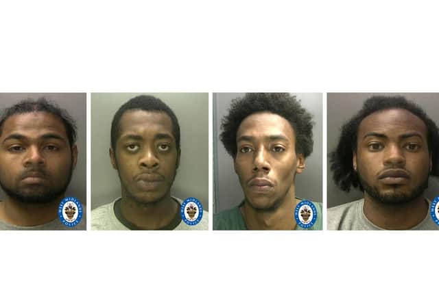 (left to right) Joshua Juggan, Gregory Crockett,  Daniel McKain and Malik Ragnatt - Picture: West Midlands Police