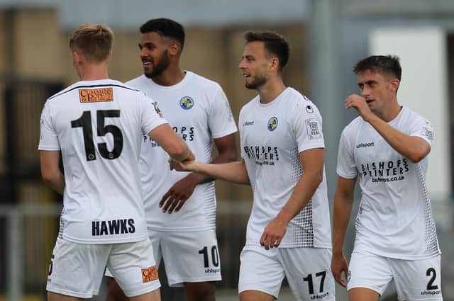 The Hawks defeated Eastleigh 2-0 on Saturday. Picture: Dave Haines