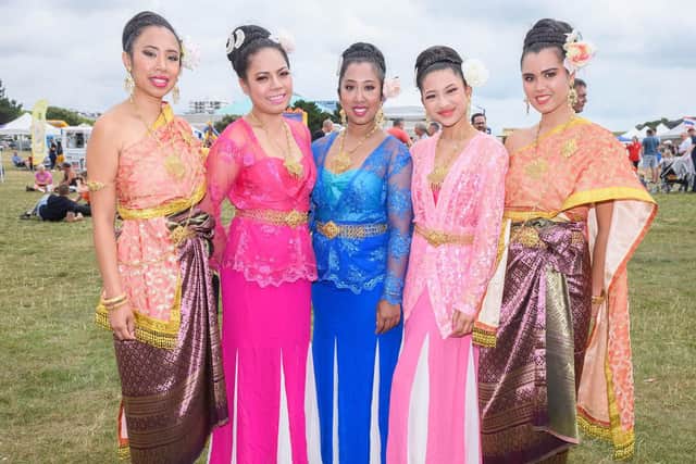 Aveegar Viravaidya, Ratchanee Gorman, Suthida Viravaidya, Napanari Charoensuk and Natasha Carter. Picture: Keith Woodland (270719-30)