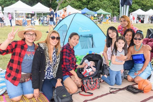 Families from the Waterlooville area enjoying the festival. Picture: Keith Woodland (270719-20)