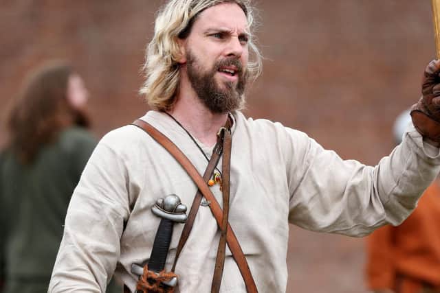 Saxon re-enactor. Invasion! Saxon warriors event at Fort Nelson. Picture: Chris Moorhouse (270719-)