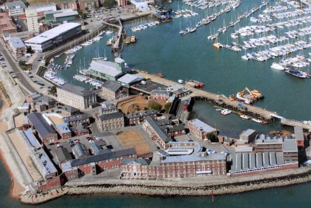 A submitted archive aerial photo of Fort Blockhouse in Gosport