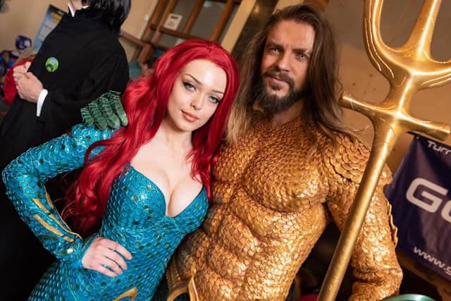 Mera and Aquaman from King Tide Creations at Portsmouth Comic Con, 2019. Picture: Duncan Shepherd