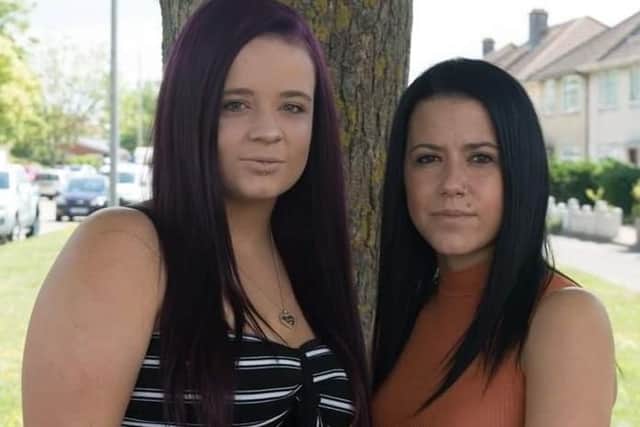 Kelly Case (right) pictured with her sister Kelly. Picture: Family handout