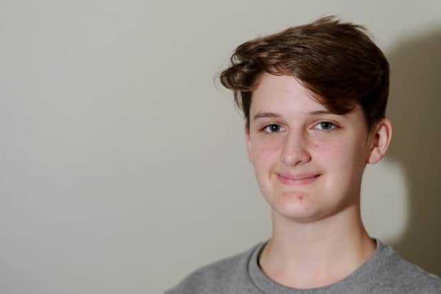 Robin Atrill-Gold, 16, came out as transgender and pansexual. Picture: Sarah Standing (180719-1628)