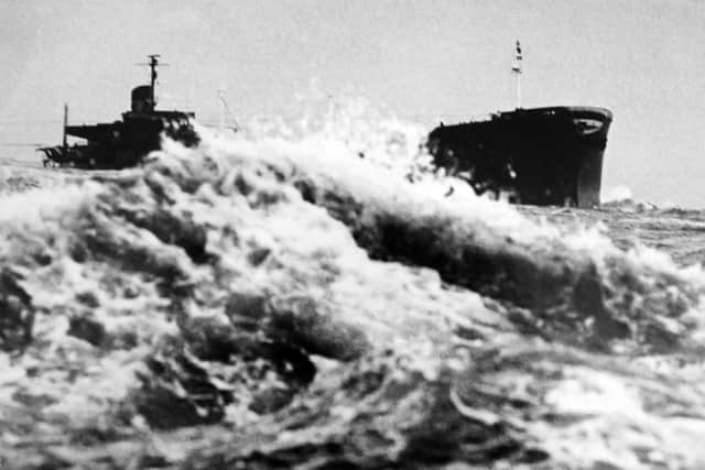 This photo was taken the day after the tanker the Pacific Glory collided with tanker Allegro in 1970.  Photo: Roy West.