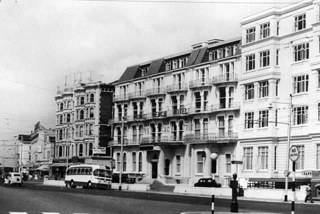 The Royal Beach Hotel in Southsea and further along the recently demolished Savoy in the 1960s. Photo: Jackie Baynes postcard collection.