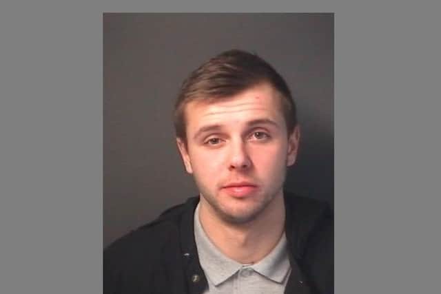 Harry Coleborn, 21, of Elson Lane, in Gosport, was jailed for GBH at Portsmouth Crown Court after he hit a man over the head with an empty pint glass in a street attack.