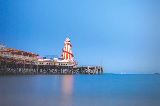 Helter Skelter long exposure, at blue hour by James Clack Photography