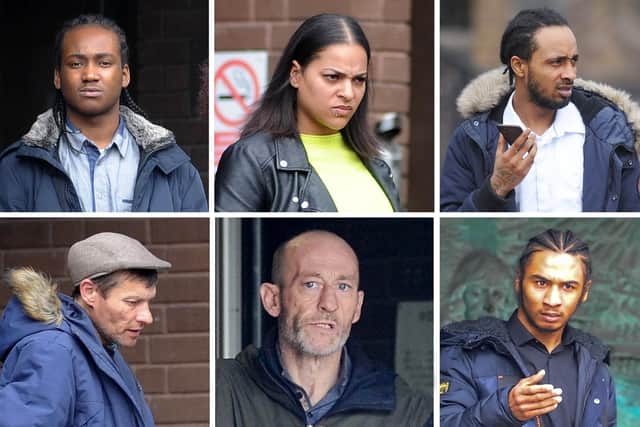 Six defendants appeared at Portsmouth Crown Court accused of being involved in supplying heroin and crack cocaine in Portsmouth. Top: Devonte Sowell, Paris Gayle and Prince Adeshokan. Bottom: Robert Tomney, Jason Valvona and Tyreece Riggon.