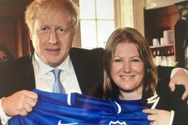 Boris Johnson with Donna Jones during an event in Portsmouth in June. Photo: Ashton Keiditsch