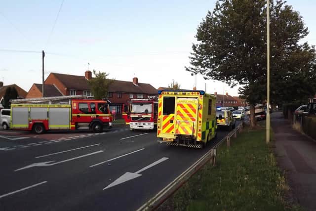 Emergency services at junction of Purbrook Way and Park House Farm Way. Picture: Bob Hind