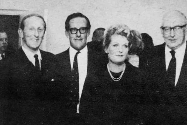 (L-r) Patrick Marriott, Peter Marriott, Patrick's wife Rhoda and company founder Ted Marriott
