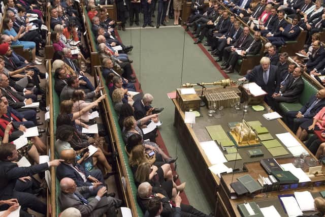 Prime minister Boris Johnson during Prime Minister's Questions in the House of Commons, London. Picture: UK Parliament/Jessica Taylor/PA Wire