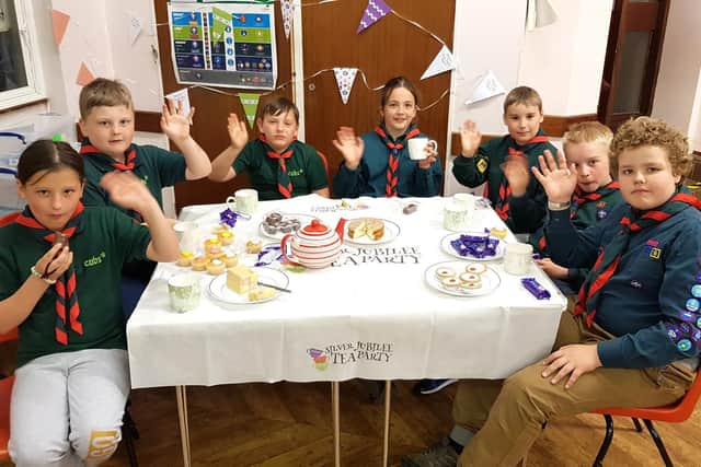 A Scout group held a party