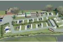 Digital image of the proposed caravan site layout.