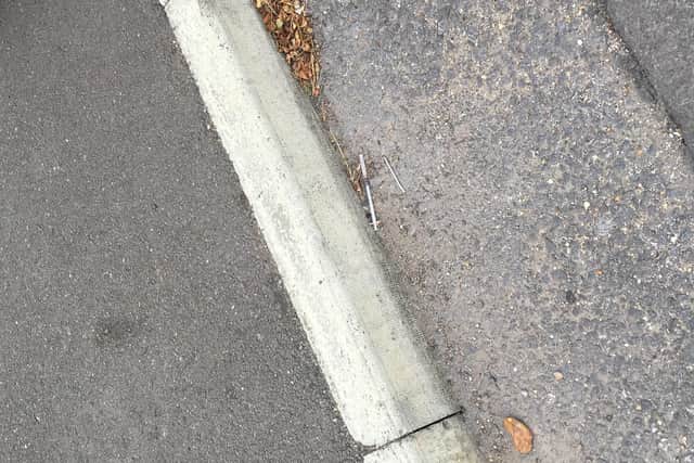 Gosport mum Helen Godden found this hypodermic syringe outside her home