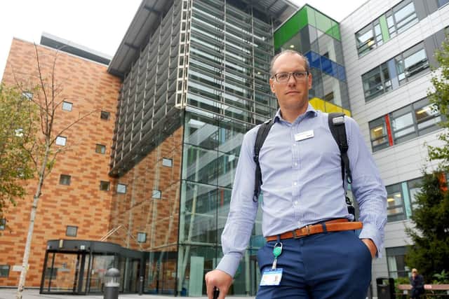 Trevor Mose (43) from Portsmouth, had his electric bike stolen outside Victoria House at Queen Alexandra Hospital between 2.31-2.33pm on Friday, September 6. Picture: Sarah Standing (090919-5214)