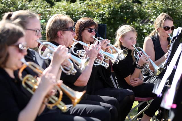 Denmead Brass. Dinosaur Derby organised by Denmead Scouts at Kidmore Lane, Denmead. Picture by Chris Moorhouse (080919-31)