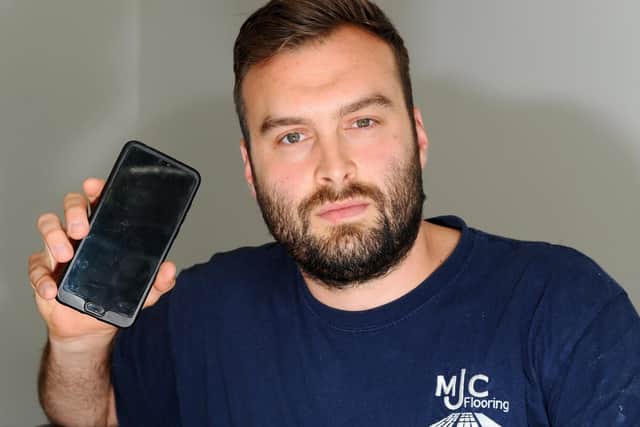 Matt Cole (28) from Portsmouth, took a 36 month O2 contract out on May 15, 2018, via Gosport-based Future Comms. Picture: Sarah Standing (090719-619)