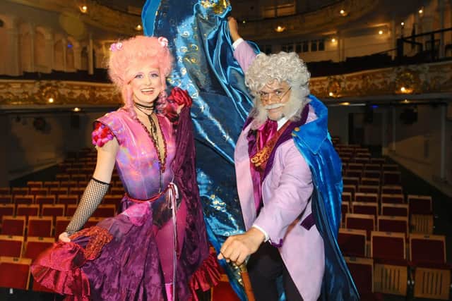 Sarah-Faith Brown as Sugar Plum Fairy and Kurt Kansley as Drosselmeyer and Mother Ginger. Picture: Sarah Standing (090919-5287)