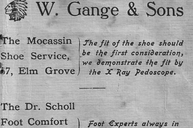 Even back in 1932 an X-ray Pedoscope was used to get a proper shoe fitting - in elm Grove, Southsea