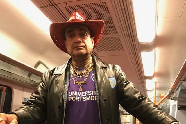 John Westwood was barred from St Mary's to watch England's clash with Kosovo - for wearing a Pompey shirt