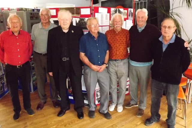 Some of the original members of the Horndean family reunion committee. Jim Merrel was absent.