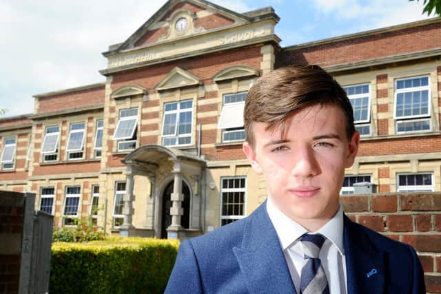 Former head boy Ryan Taylor set up a campaign to try and stop the demolition of the school, which has now been approved. Picture: Sarah Standing (110719-894)