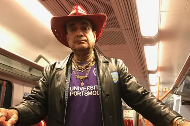 John Westwood was barred from St Mary's to watch England's clash with Kosovo - for wearing a Pompey shirt